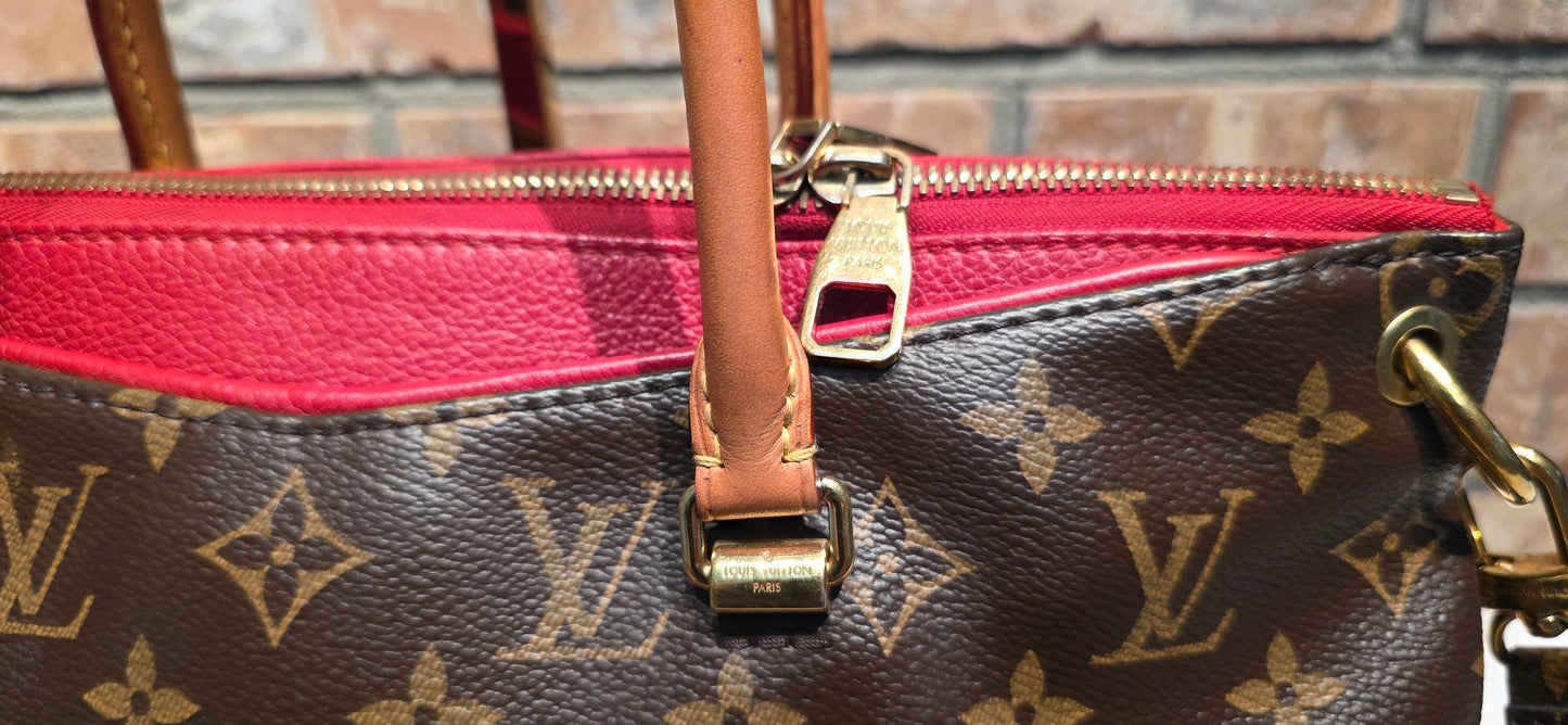 Authentic Louis Vuitton Pallas MM Red