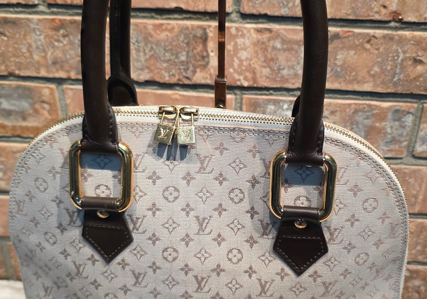 Authentic Louis Vuitton Alma Mini Lin Haut (Tall)