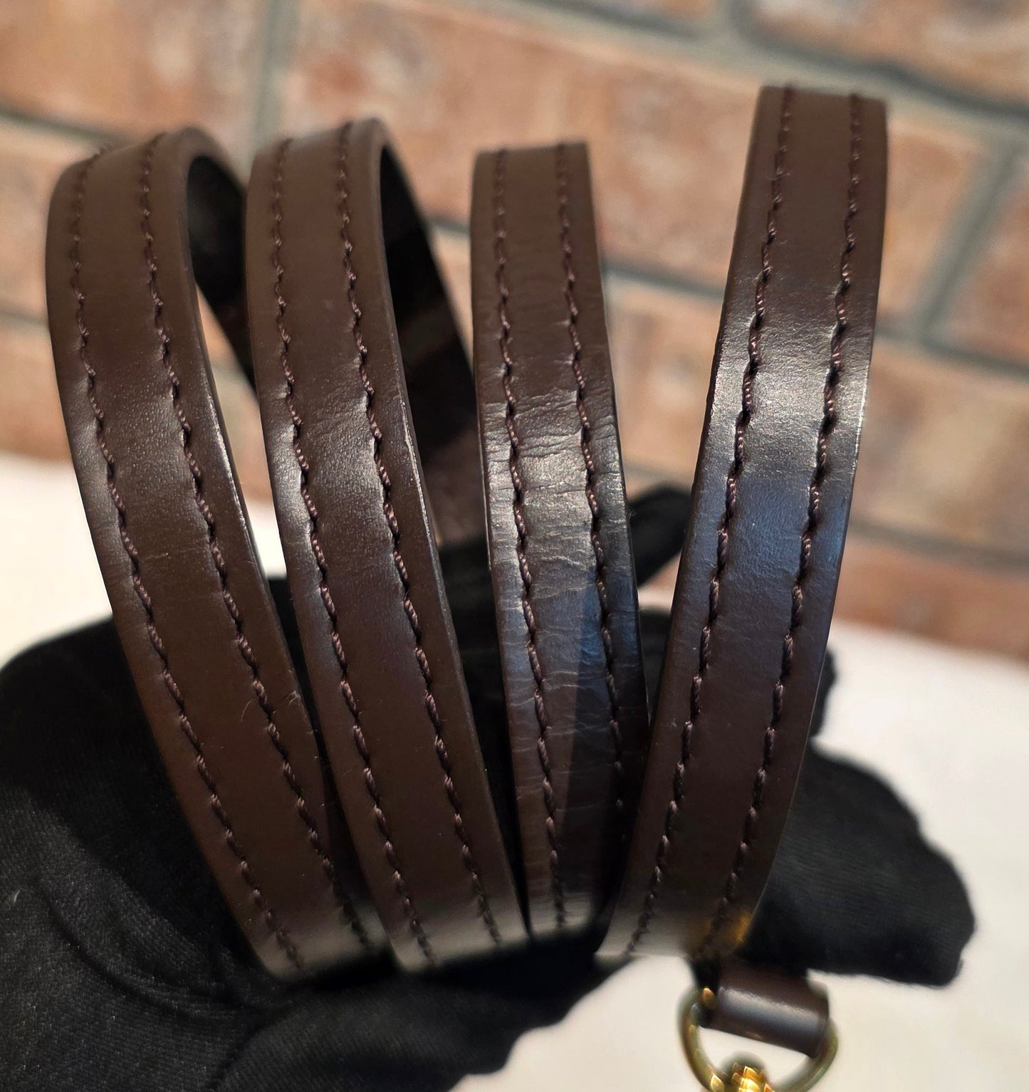 Authentic Louis Vuitton Double Zip Pochette Damier Ebene with Extra Authentic Leather Strap