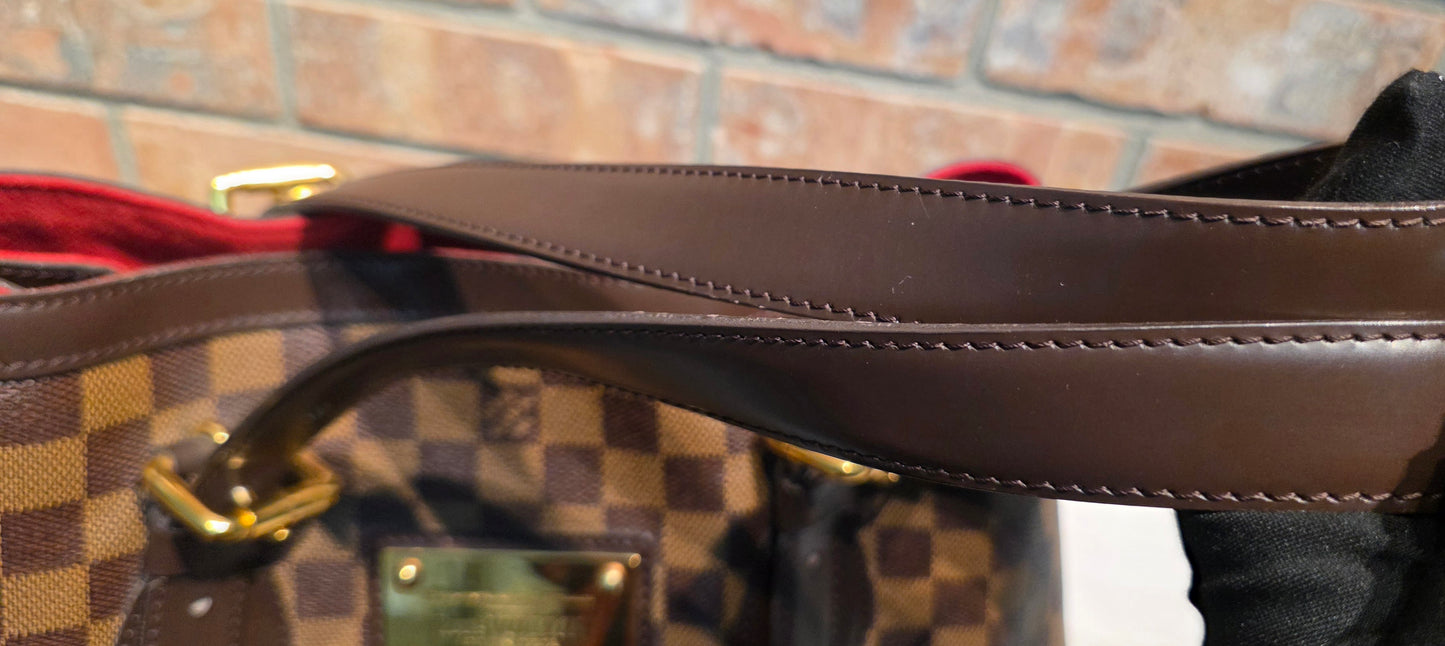 Authentic Louis Vuitton Hampstead MM Damier Ebene