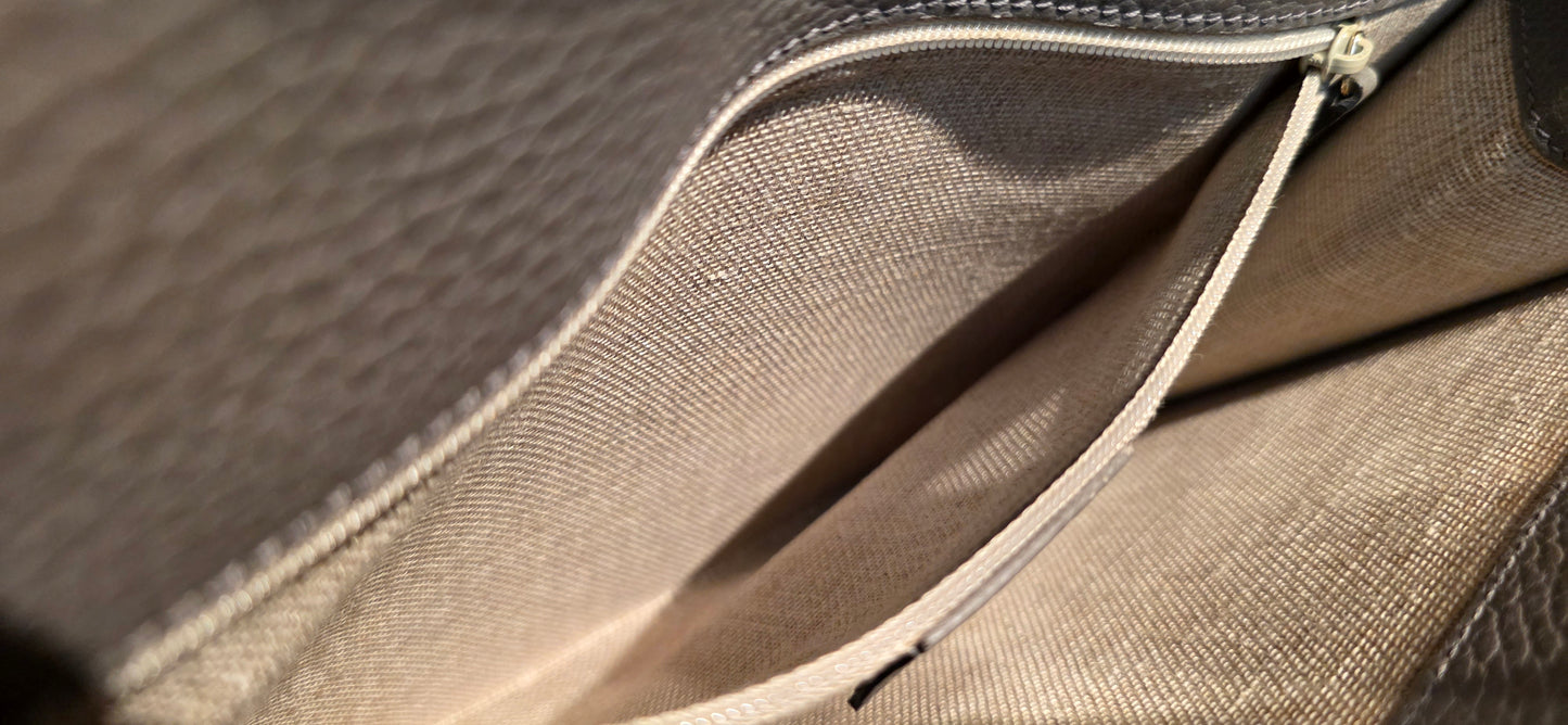 Authentic Gucci Interlocking GG Shoulder Bag in Gray