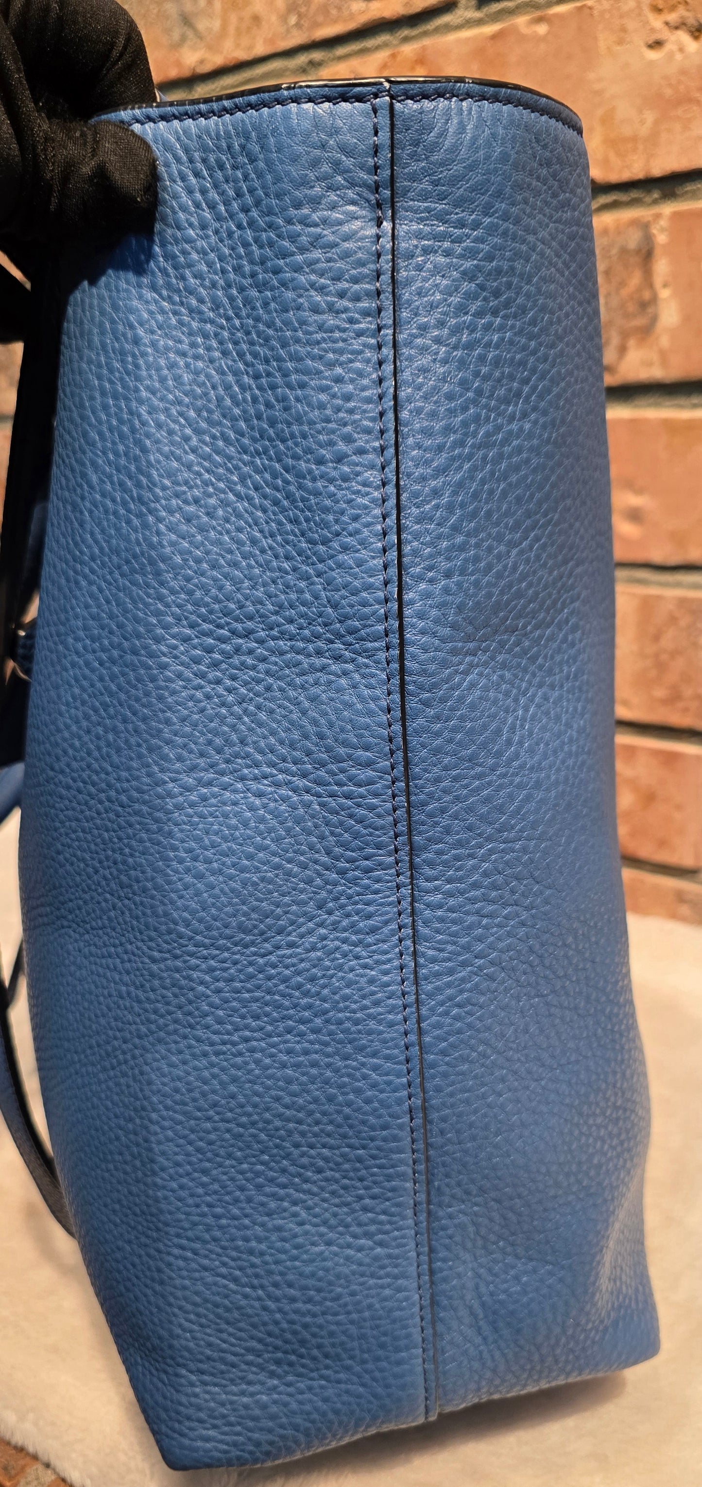 Authentic Prada Vitello Daino Leather Tote in Cobalt/Blue