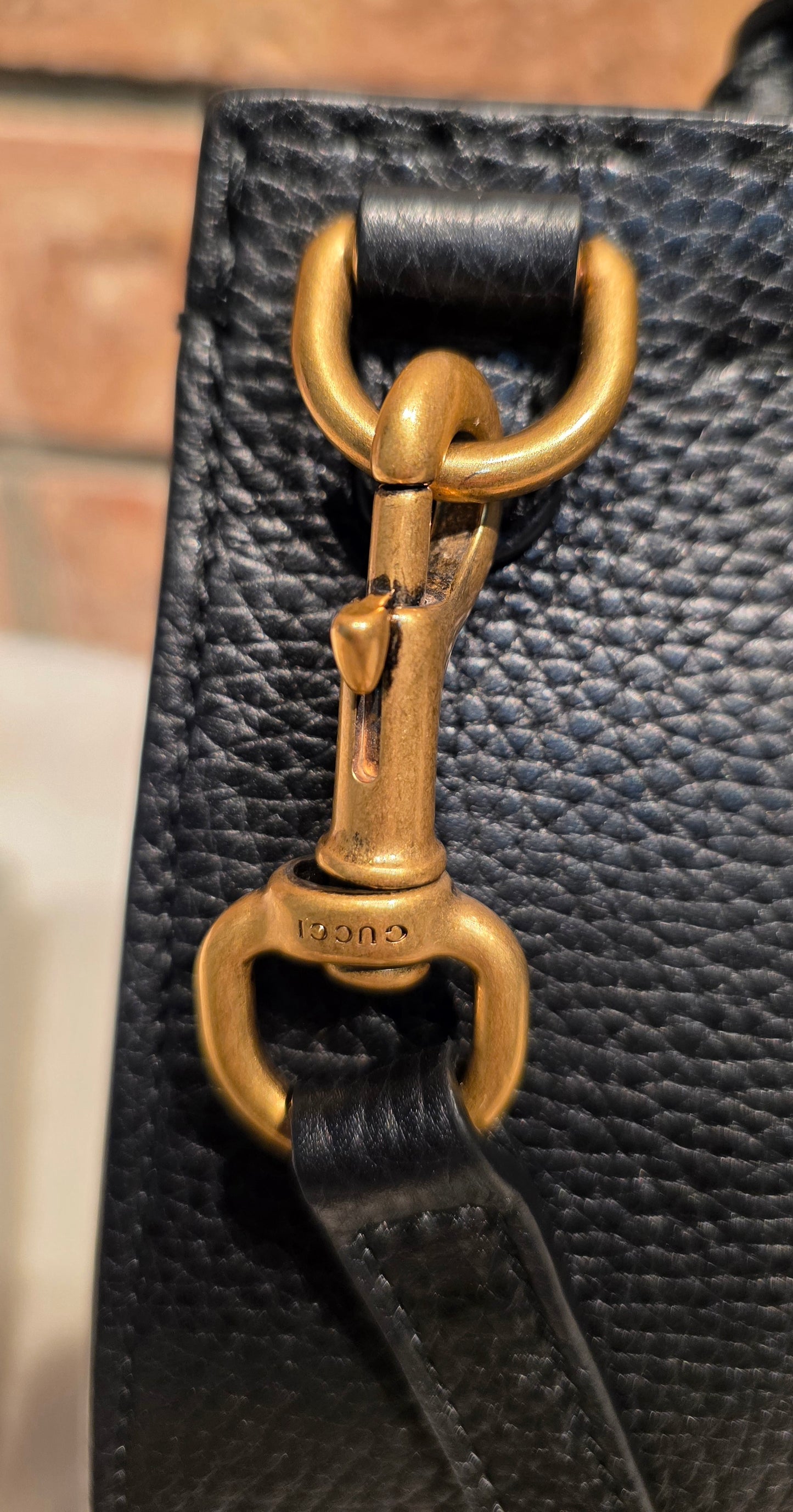 Authentic GG Marmont Top Handle Mini Black