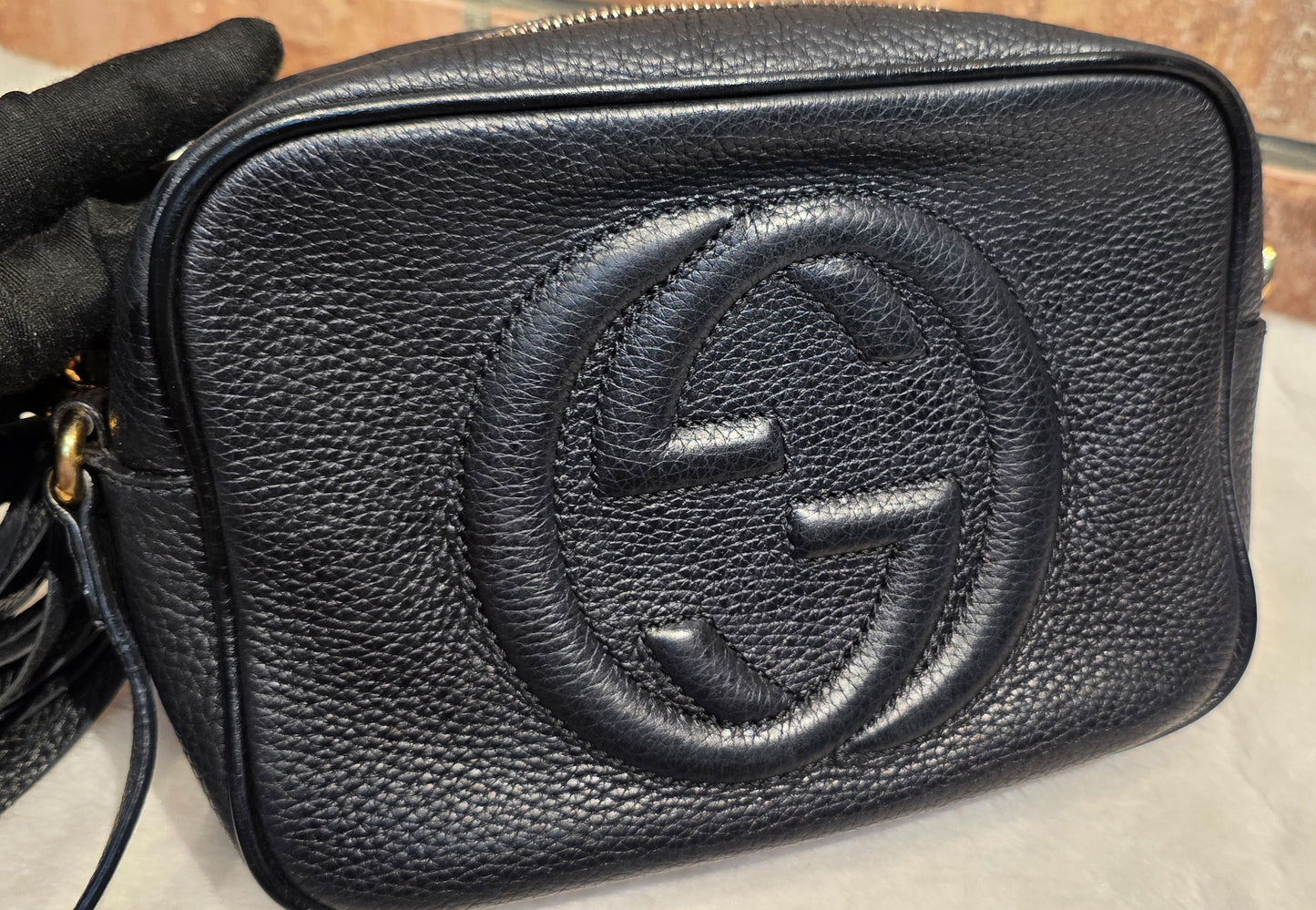 Authentic Gucci Soho Disco Crossbody Black