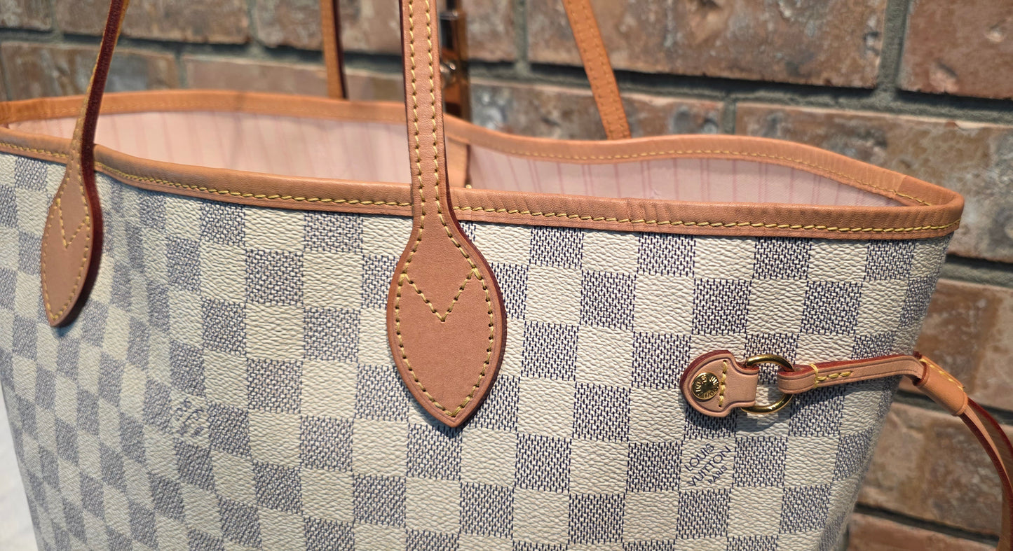Authentic Louis Vuitton Neverfull MM Damier Azur (Bag Only)