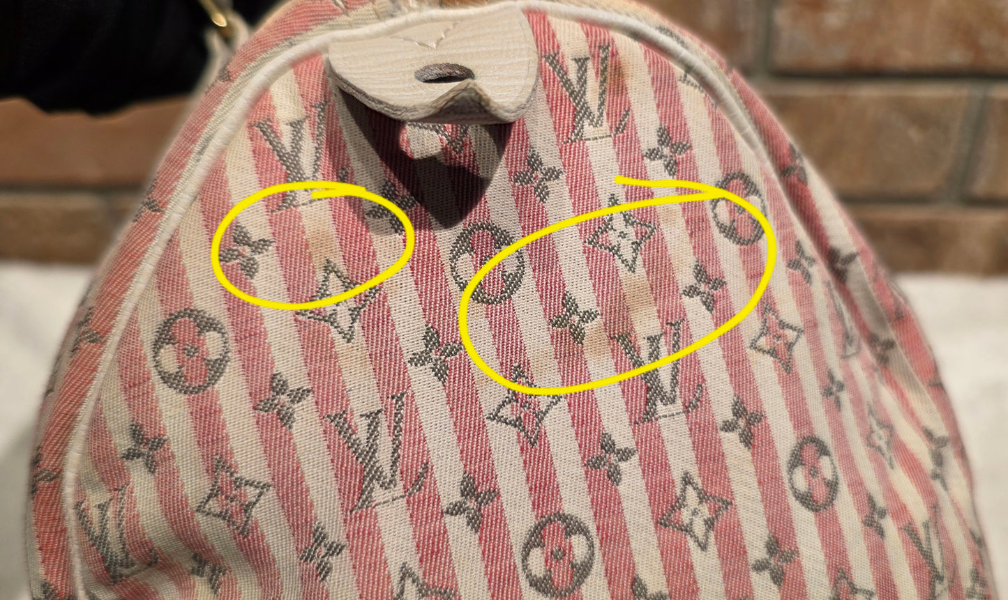 Authentic Louis Vuitton Speedy 30 Mini Lin Croisette