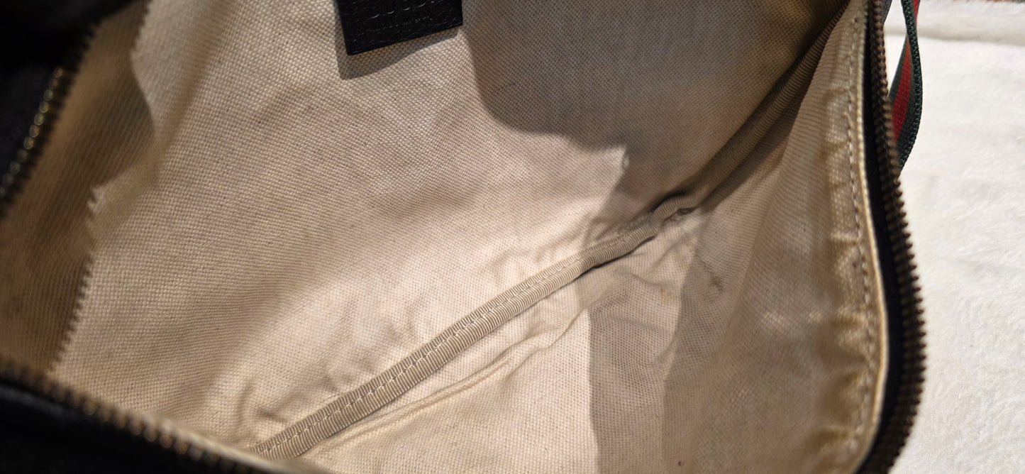 Authentic Gucci Logo Print Belt Bag - Large