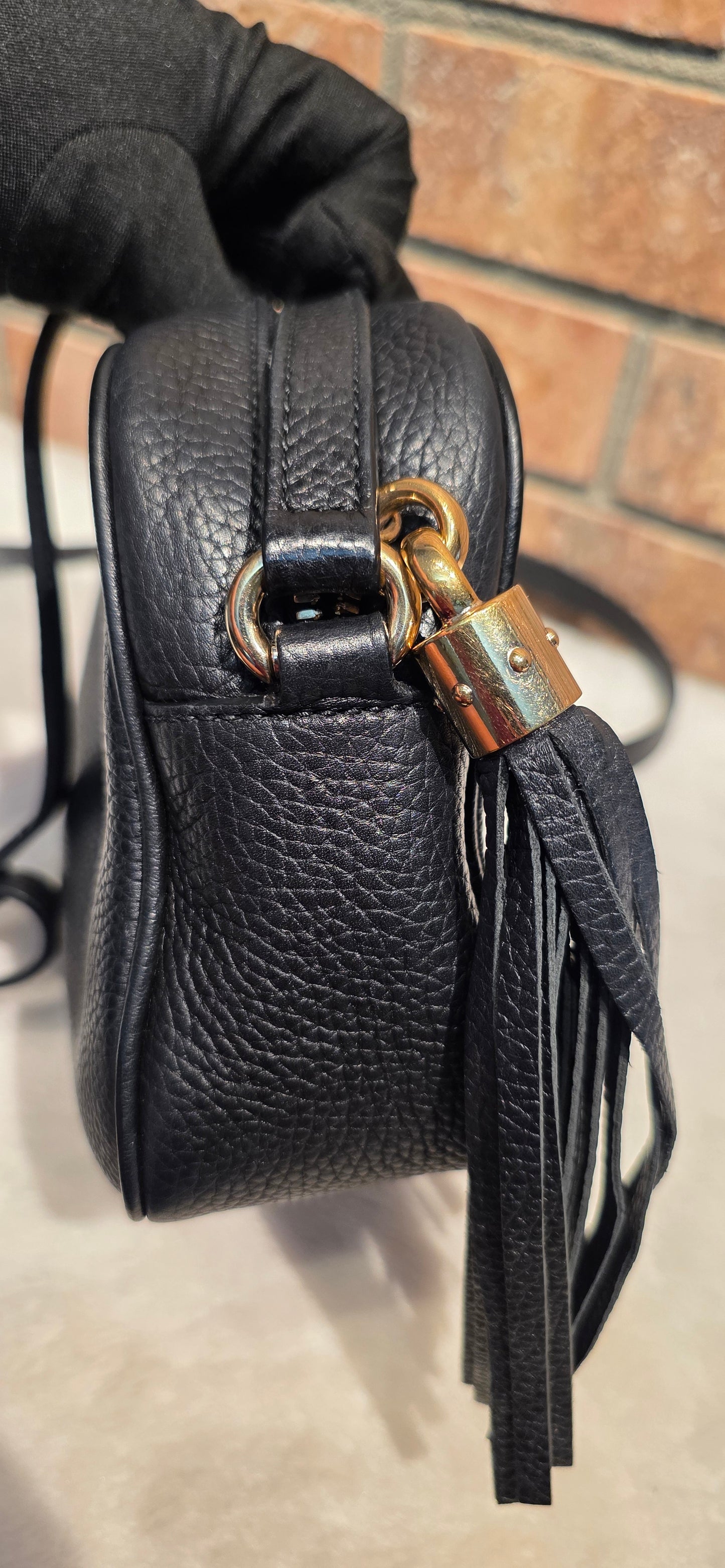 Authentic Gucci Soho Disco Crossbody Black