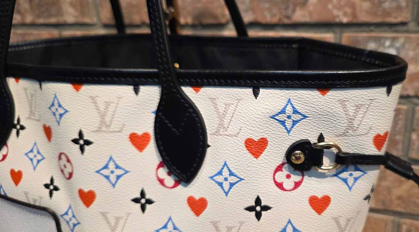Authentic Louis Vuitton Neverfull MM with Pouch Game On Collection