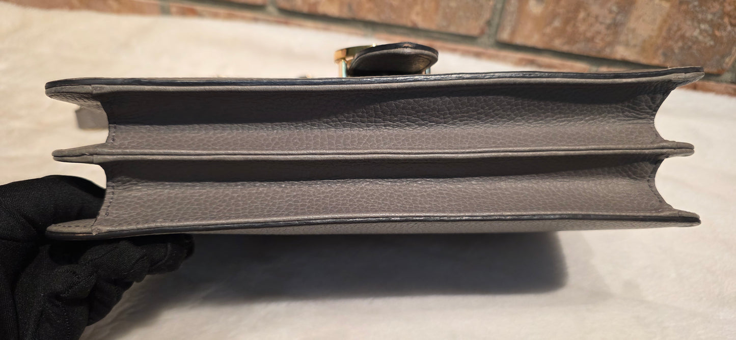 Authentic Gucci Interlocking GG Shoulder Bag in Gray