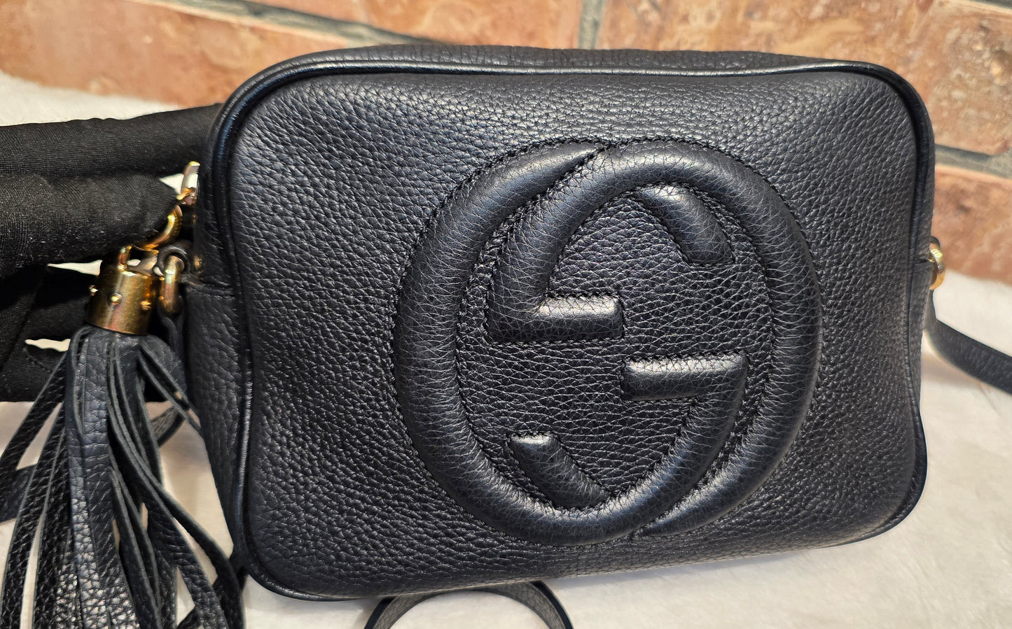 Authentic Gucci Soho Disco Crossbody Black