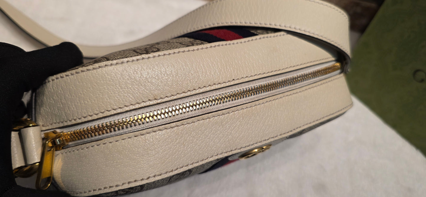 Authentic Gucci GG Supreme Ophidia Small Camera Bag