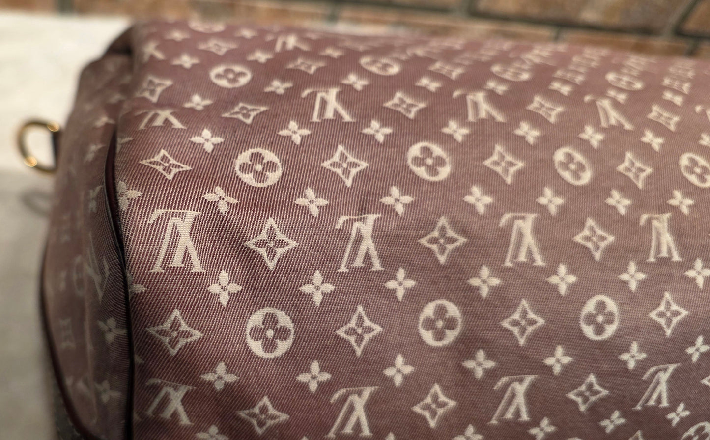 Authentic Louis Vuitton Speedy Bandouliere 30 Mini Lin (Sepia)