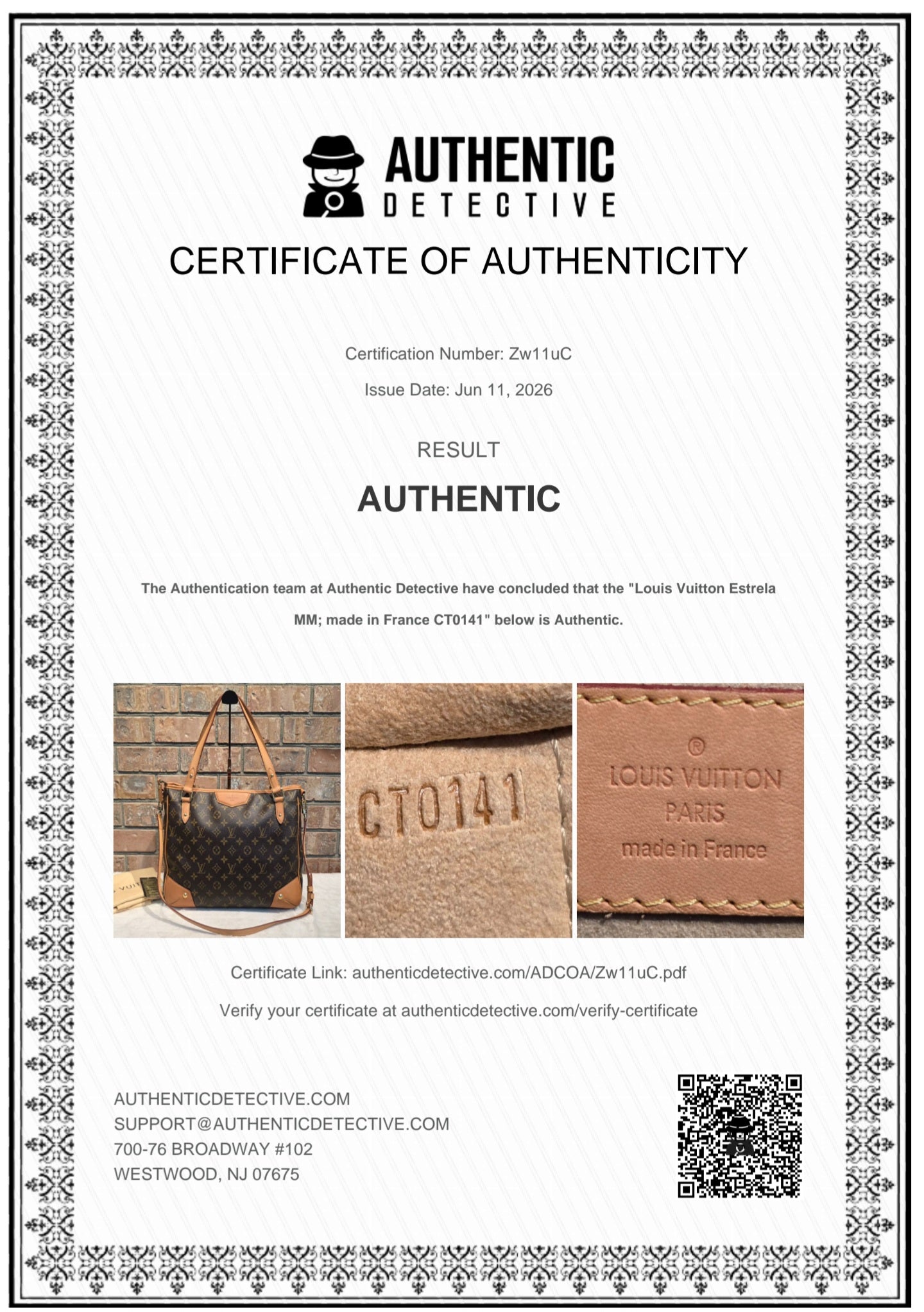 Authentic Louis Vuitton Estrela MM