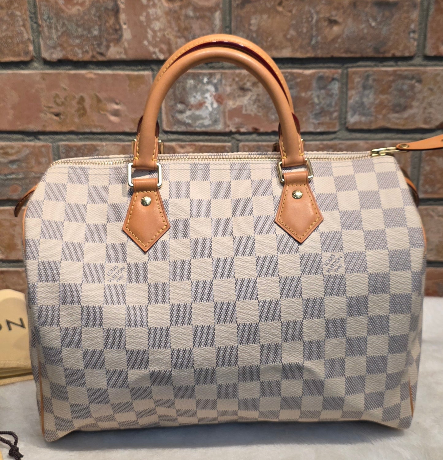 Authentic Louis Vuitton Speedy 30 Damier Azur
