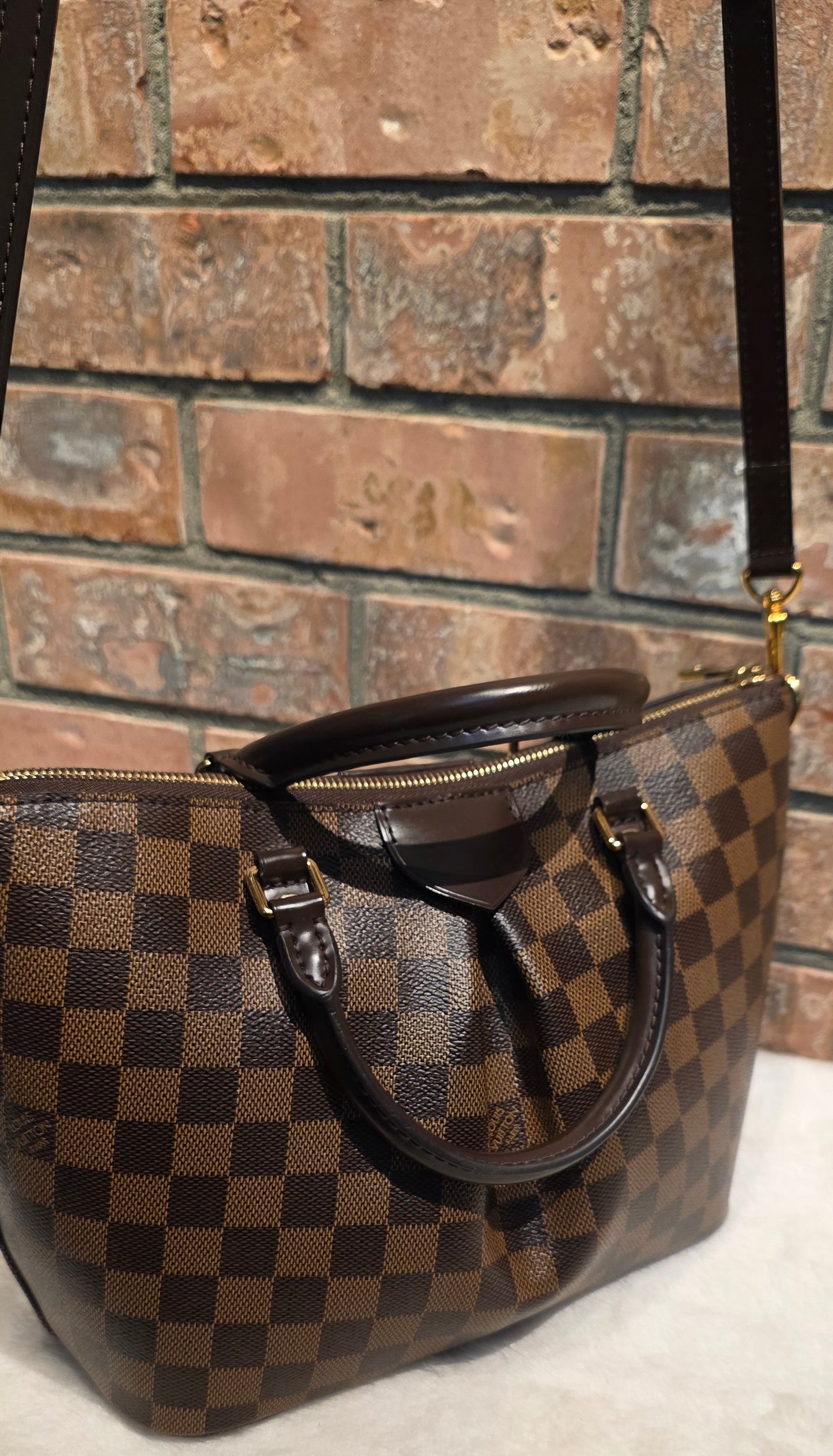 Authentic Louis Vuitton Siena PM Damier Ebene
