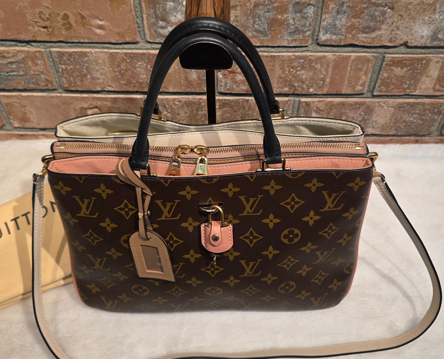 Authentic Louis Vuitton Millefeuille Sesame Peche Tote