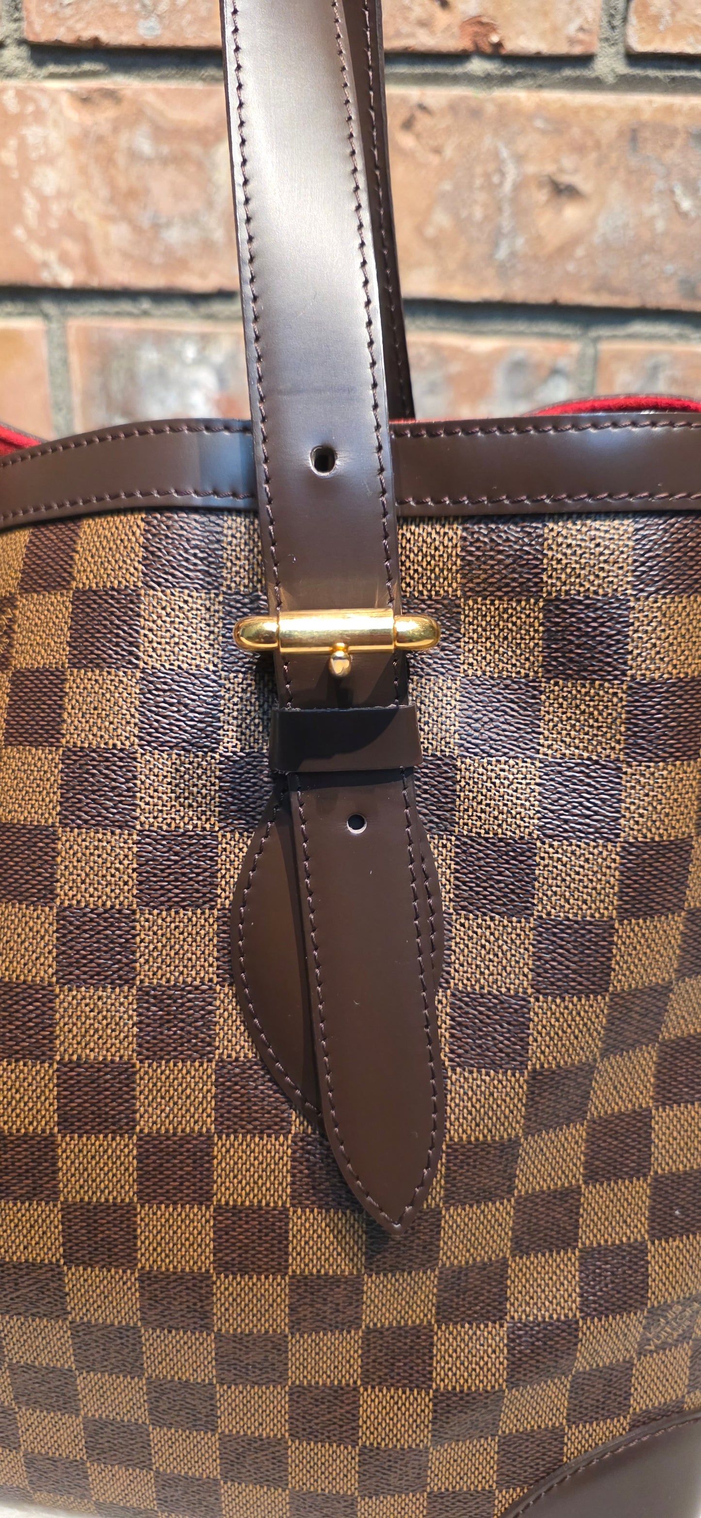 Authentic Louis Vuitton Hampstead MM Damier Ebene