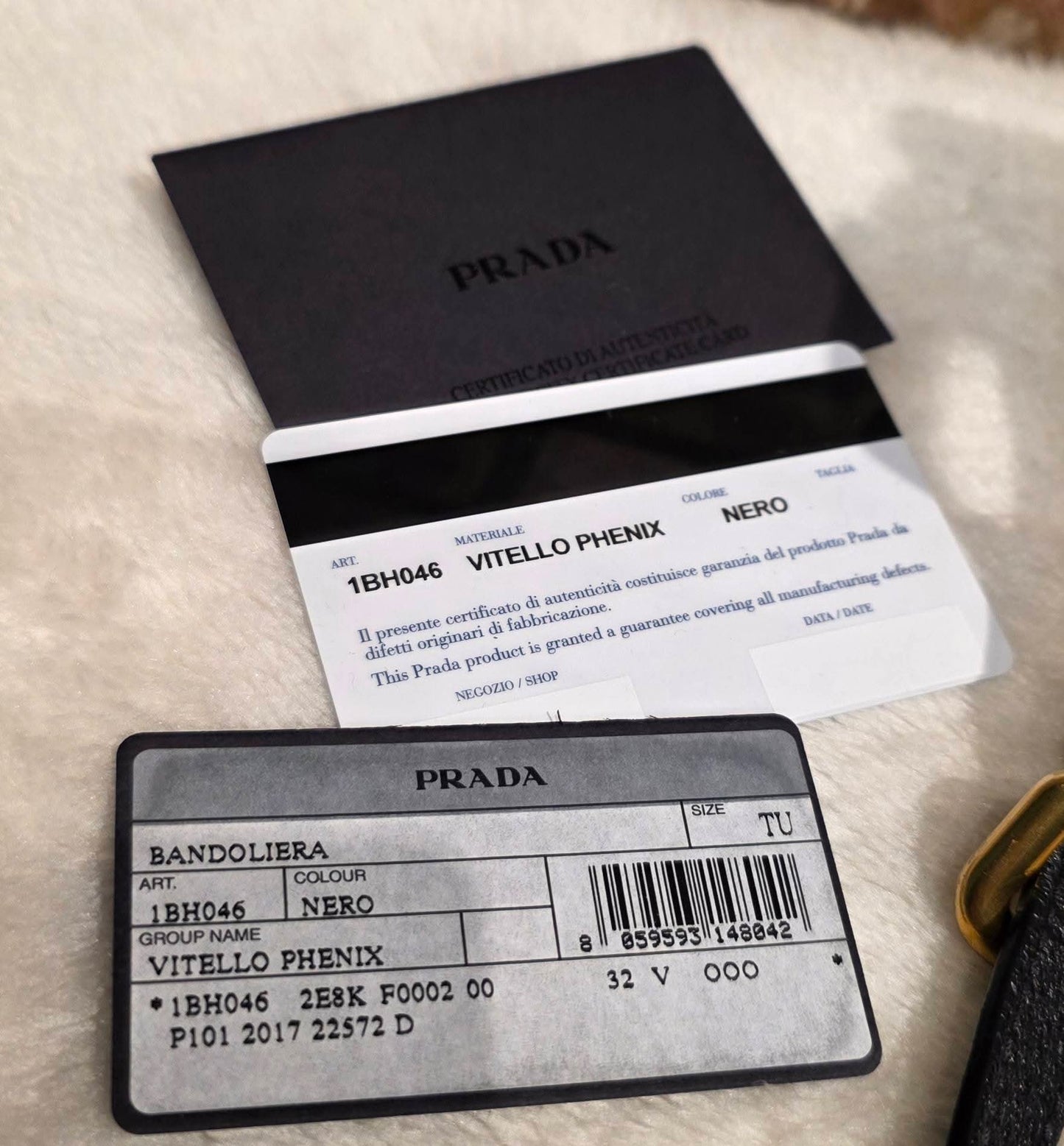 Authentic Prada Bandoliera Vitello Phenix Crossbody