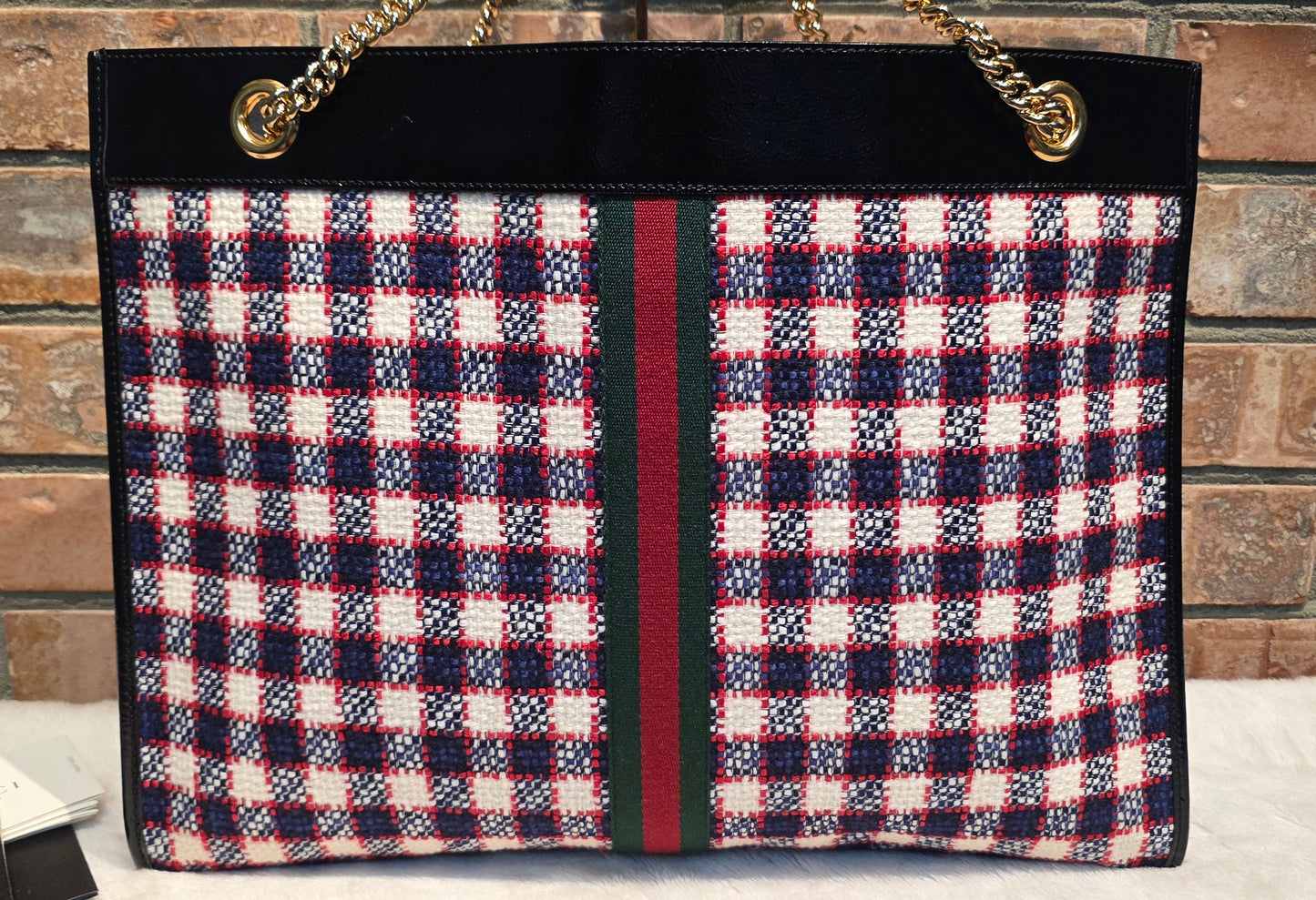 Authentic Gucci Rajah Large Tweed Tote