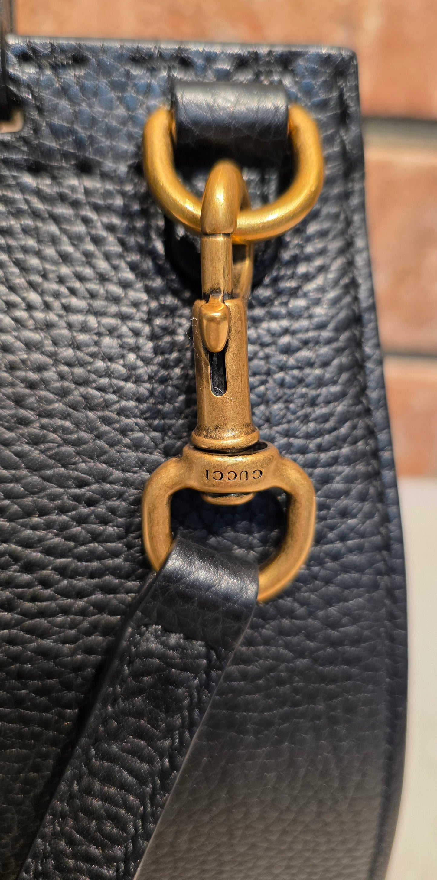 Authentic GG Marmont Top Handle Mini Black