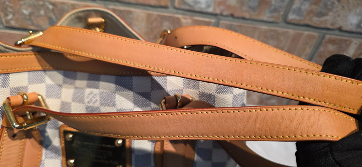 Authentic Louis Vuitton Hampstead MM Damier Azur