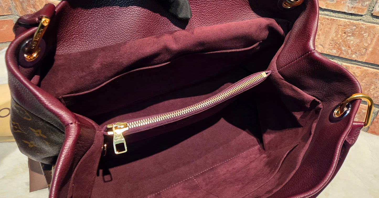 Authentic Louis Vuitton Olympe Monogram Bordeaux