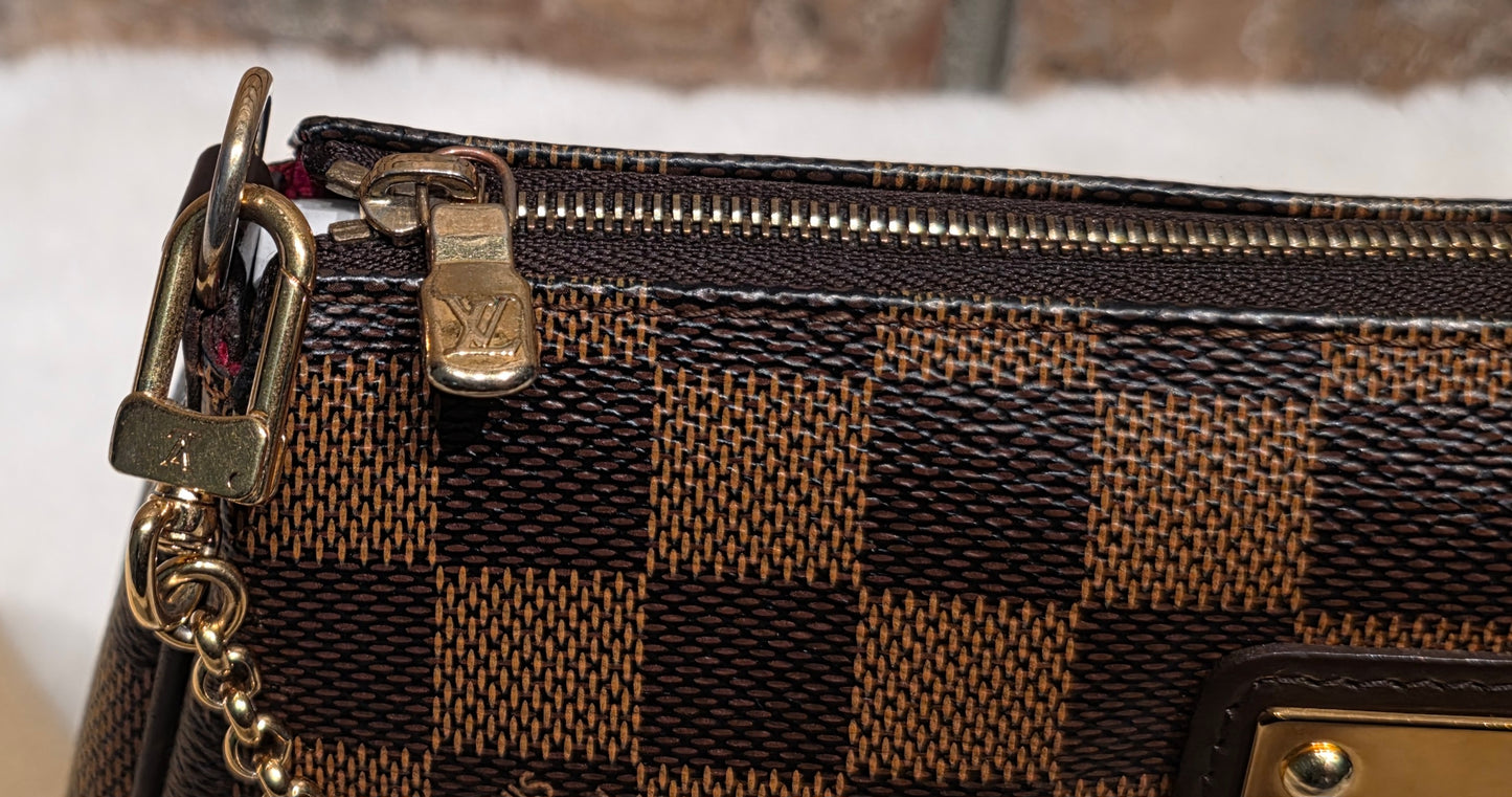Authentic Louis Vuitton Eva Damier Ebene Crossbody