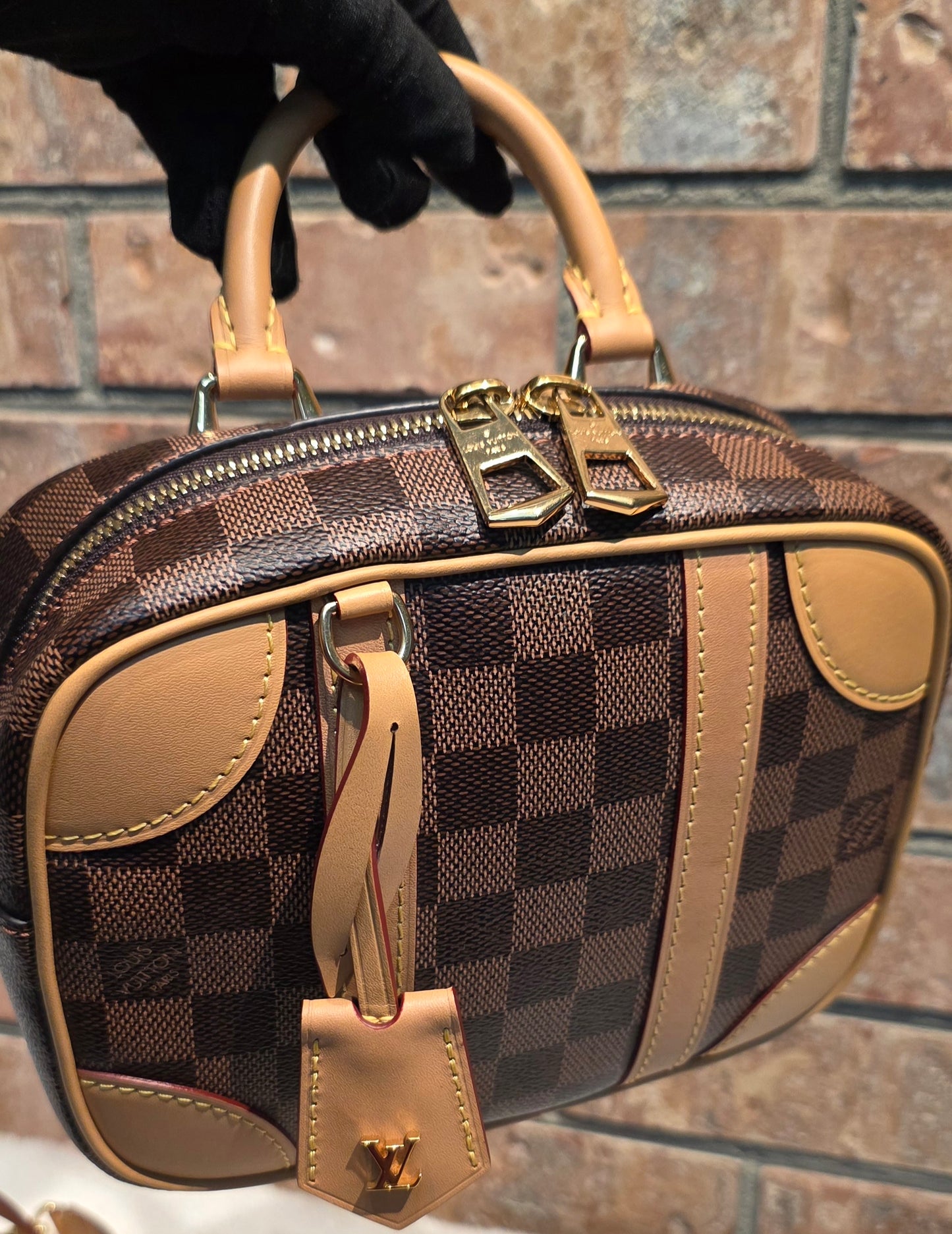 Authentic Louis Vuitton Valisette Souple BB Damier Ebene
