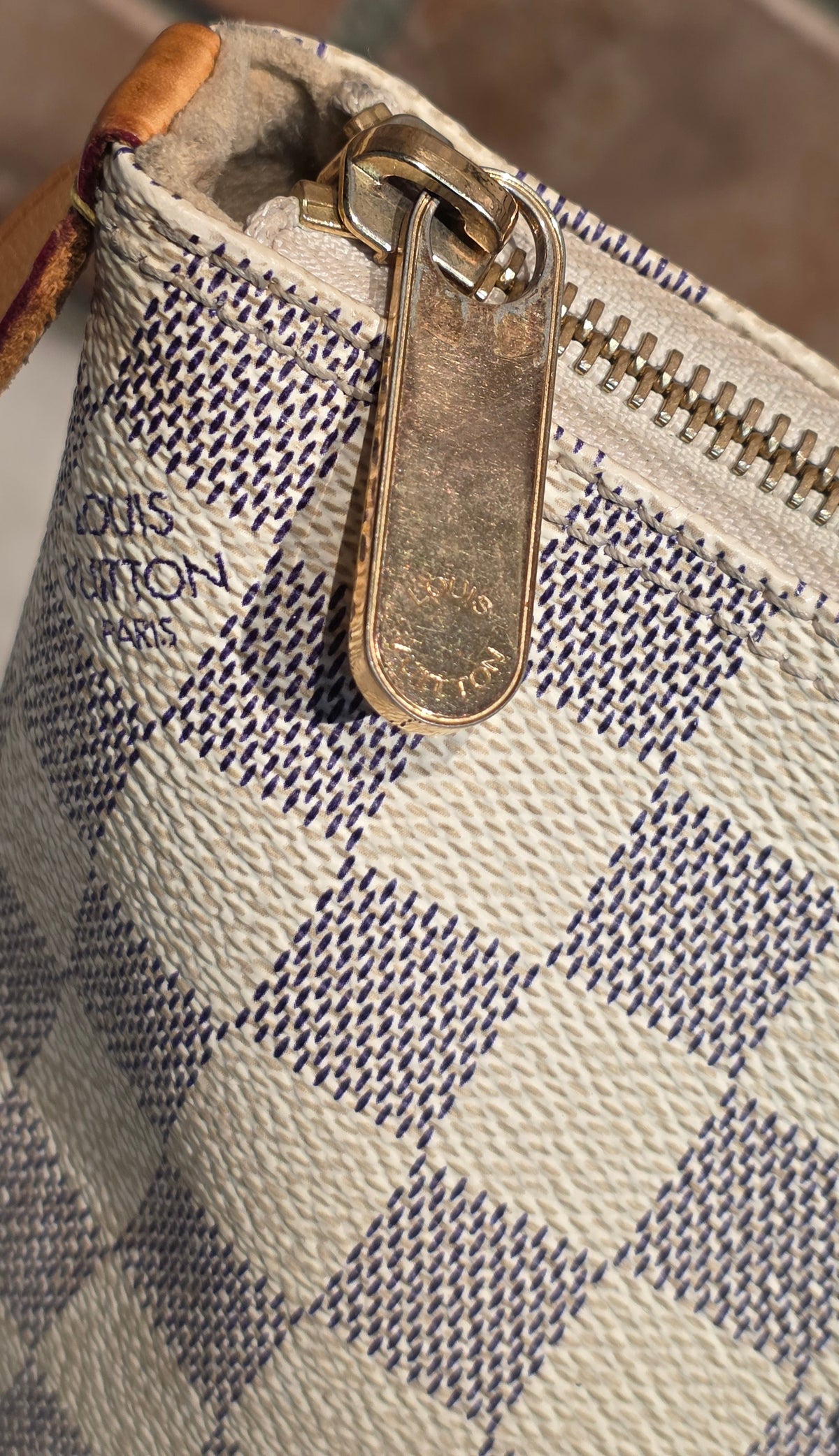 Authentic Louis Vuitton Saleya PM Damier Azur