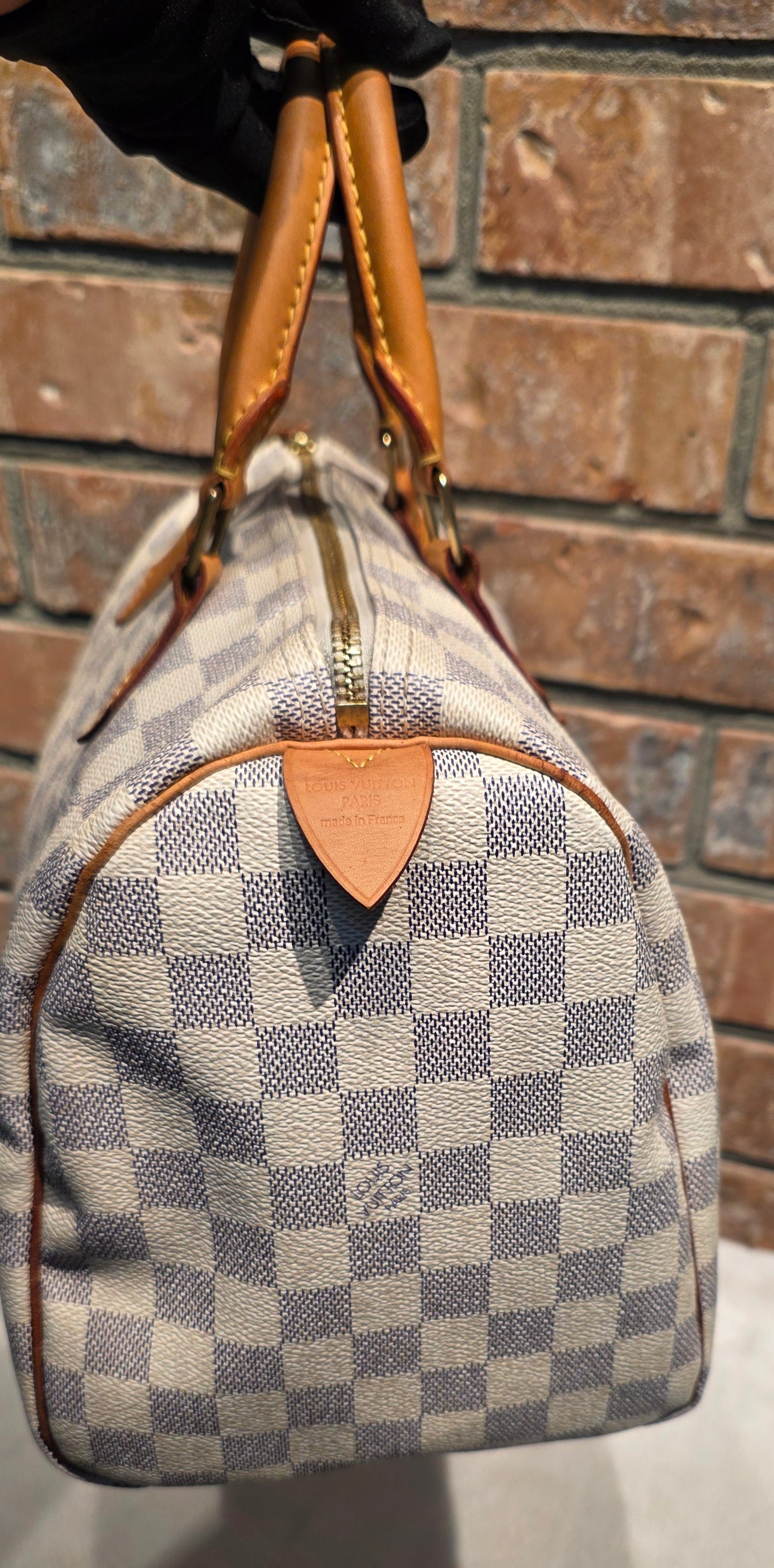 Authentic Louis Vuitton Speedy 30 Damier Azur