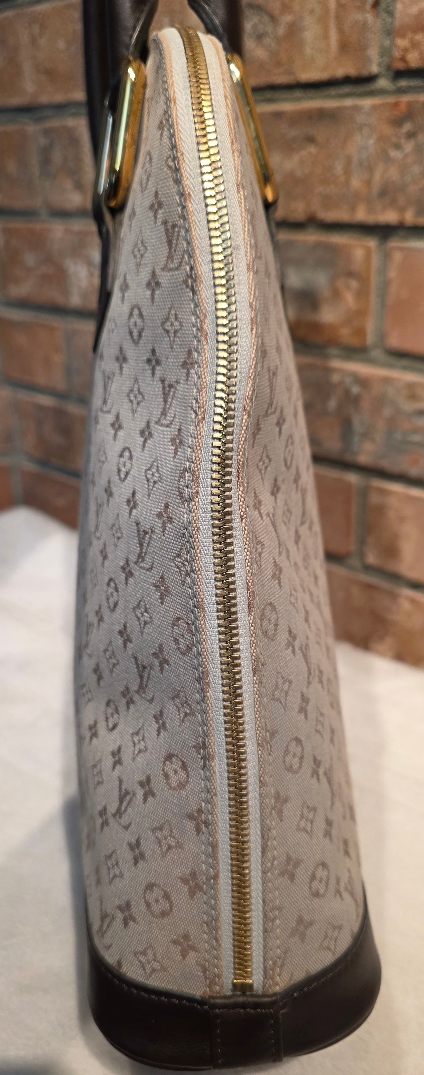Authentic Louis Vuitton Alma Mini Lin Haut (Tall)