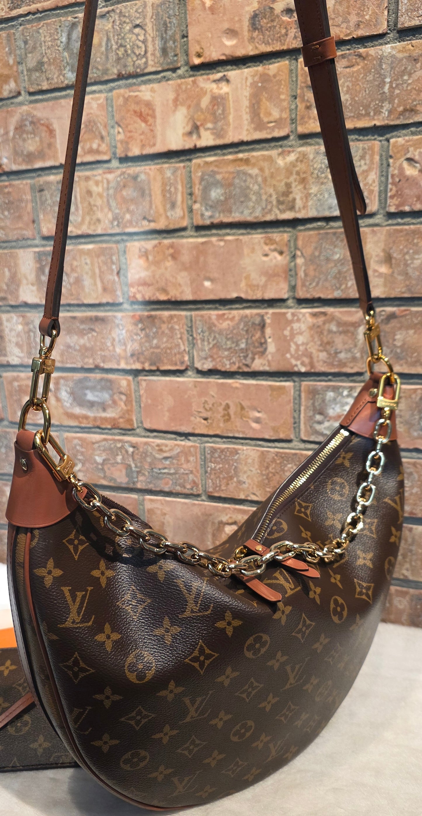 Authentic Louis Vuitton Loop Hobo with Pouch