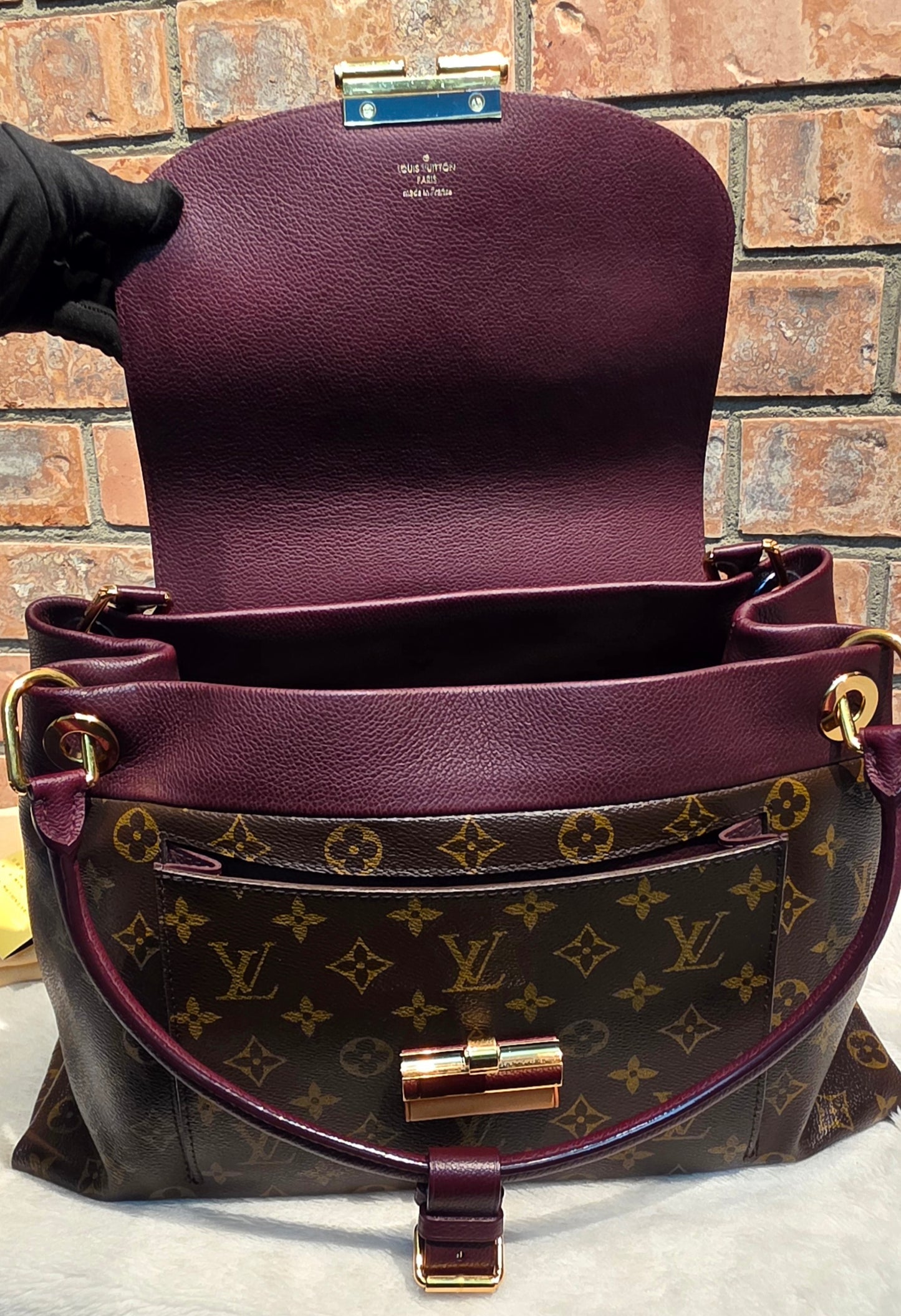 Authentic Louis Vuitton Olympe Monogram Bordeaux