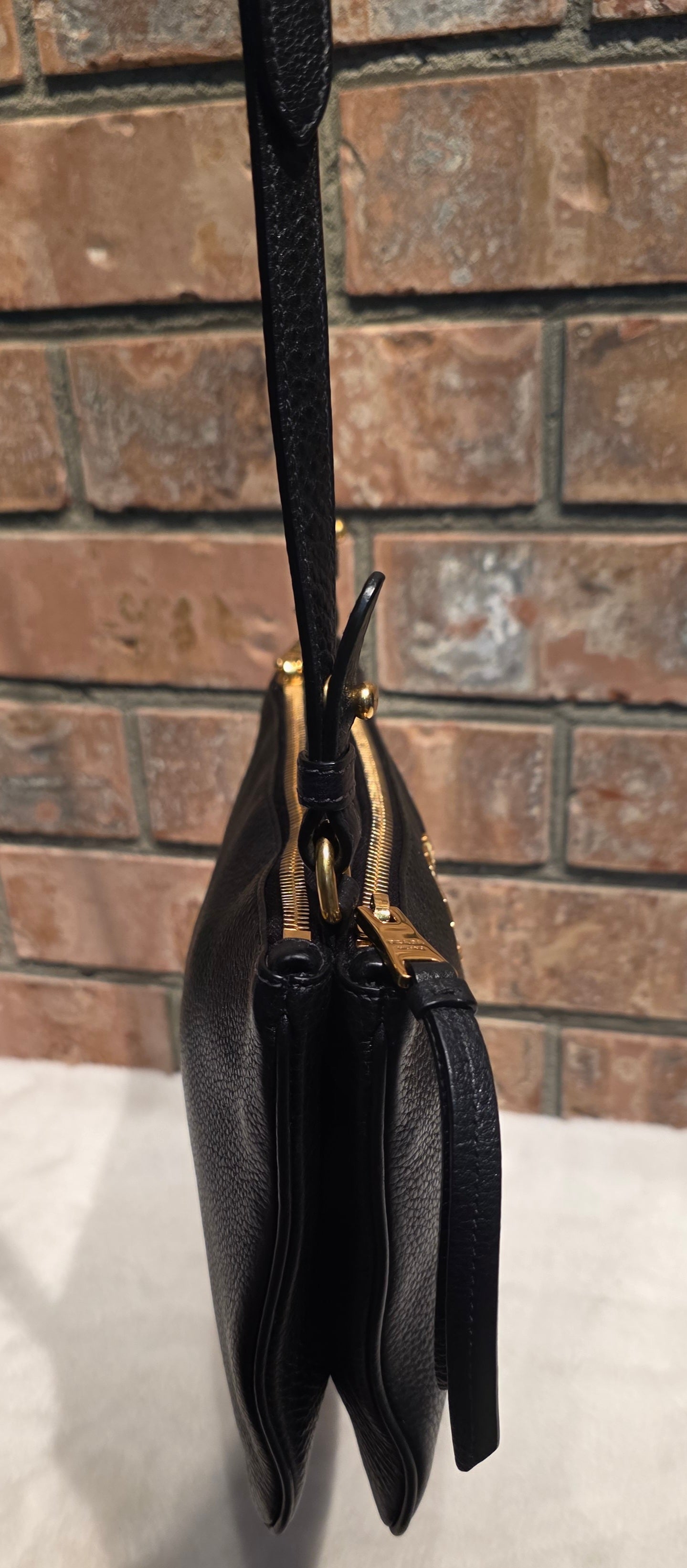 Authentic Prada Bandoliera Vitello Phenix Crossbody Bag