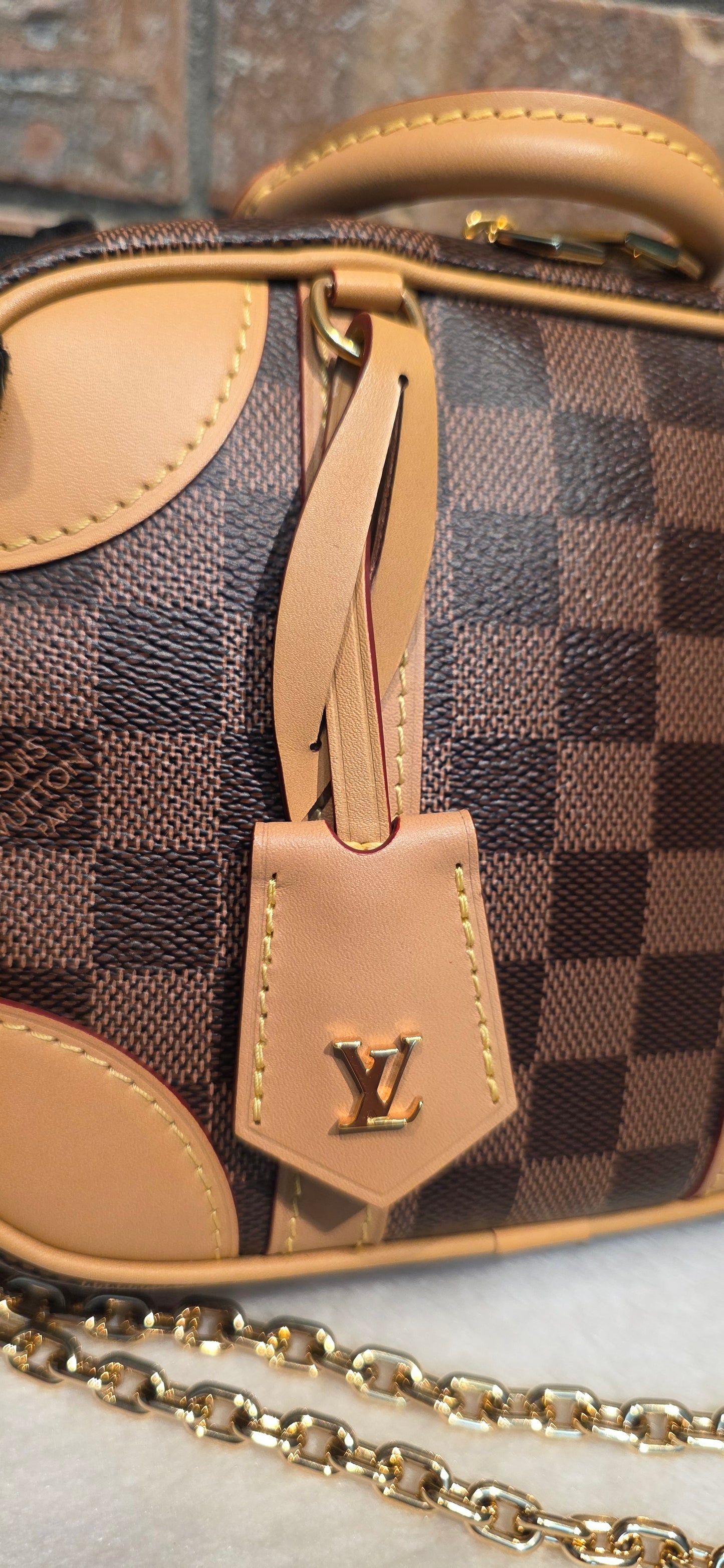 Authentic Louis Vuitton Valisette Souple BB Damier Ebene