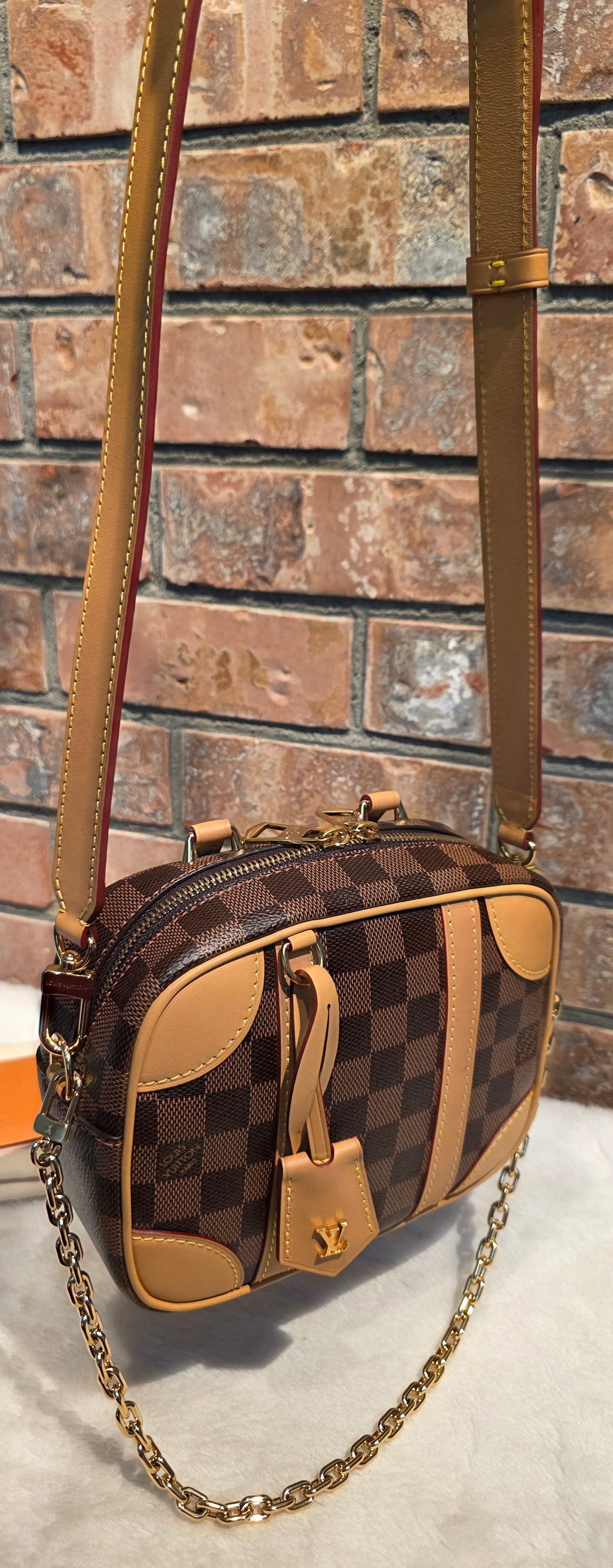 Authentic Louis Vuitton Valisette Souple BB Damier Ebene