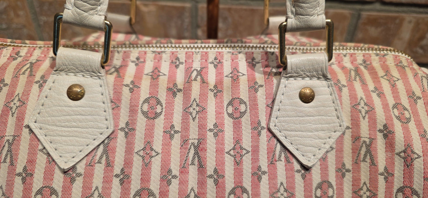 Authentic Louis Vuitton Speedy 30 Mini Lin Croisette