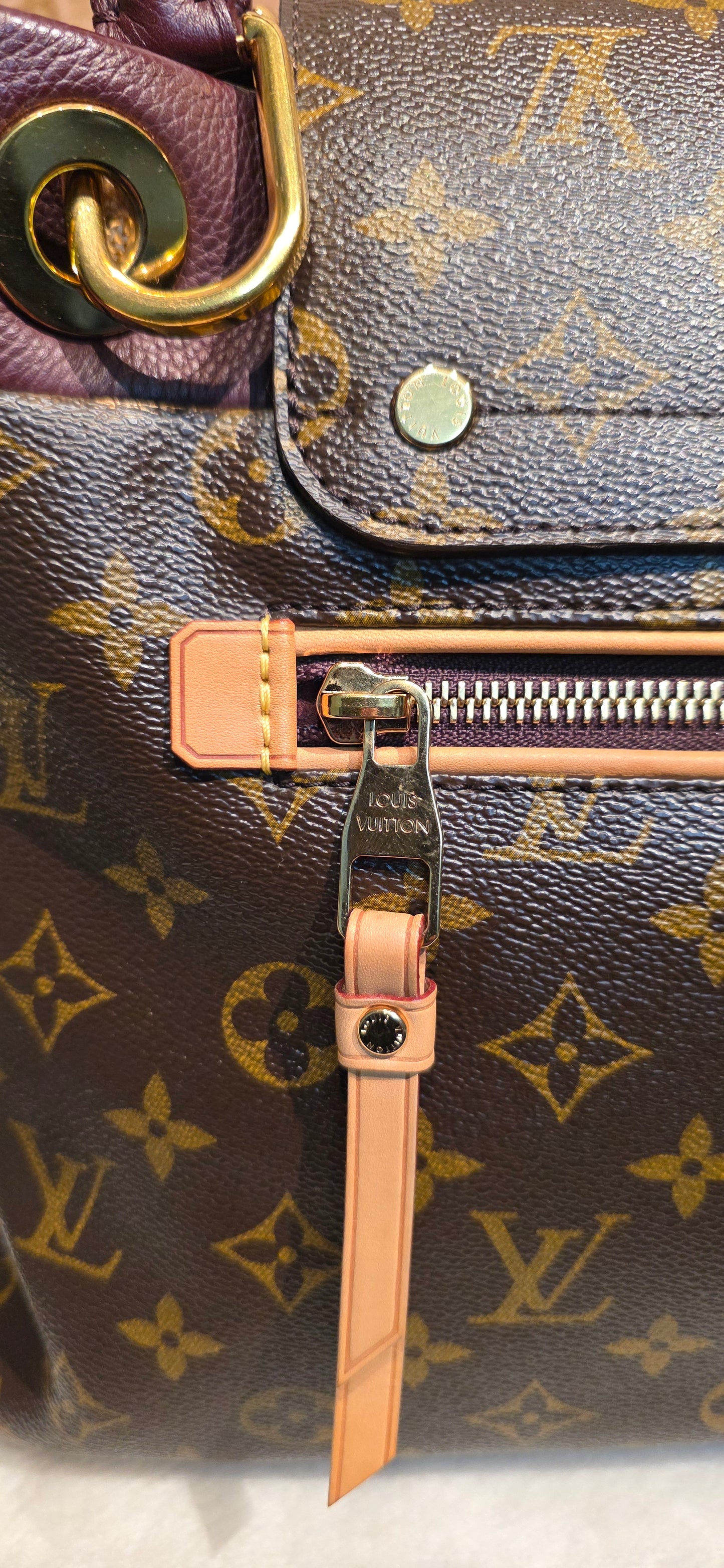 Authentic Louis Vuitton Olympe Monogram Bordeaux