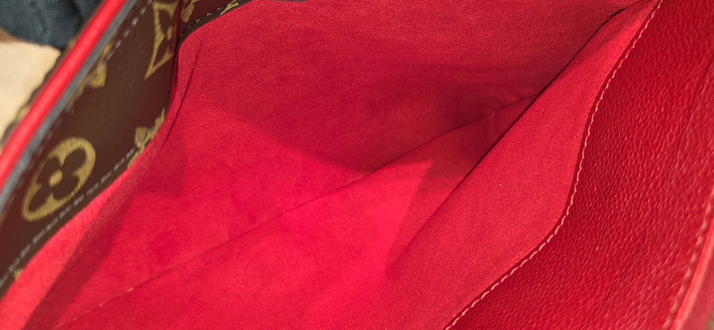 Authentic Louis Vuitton Pallas MM Red