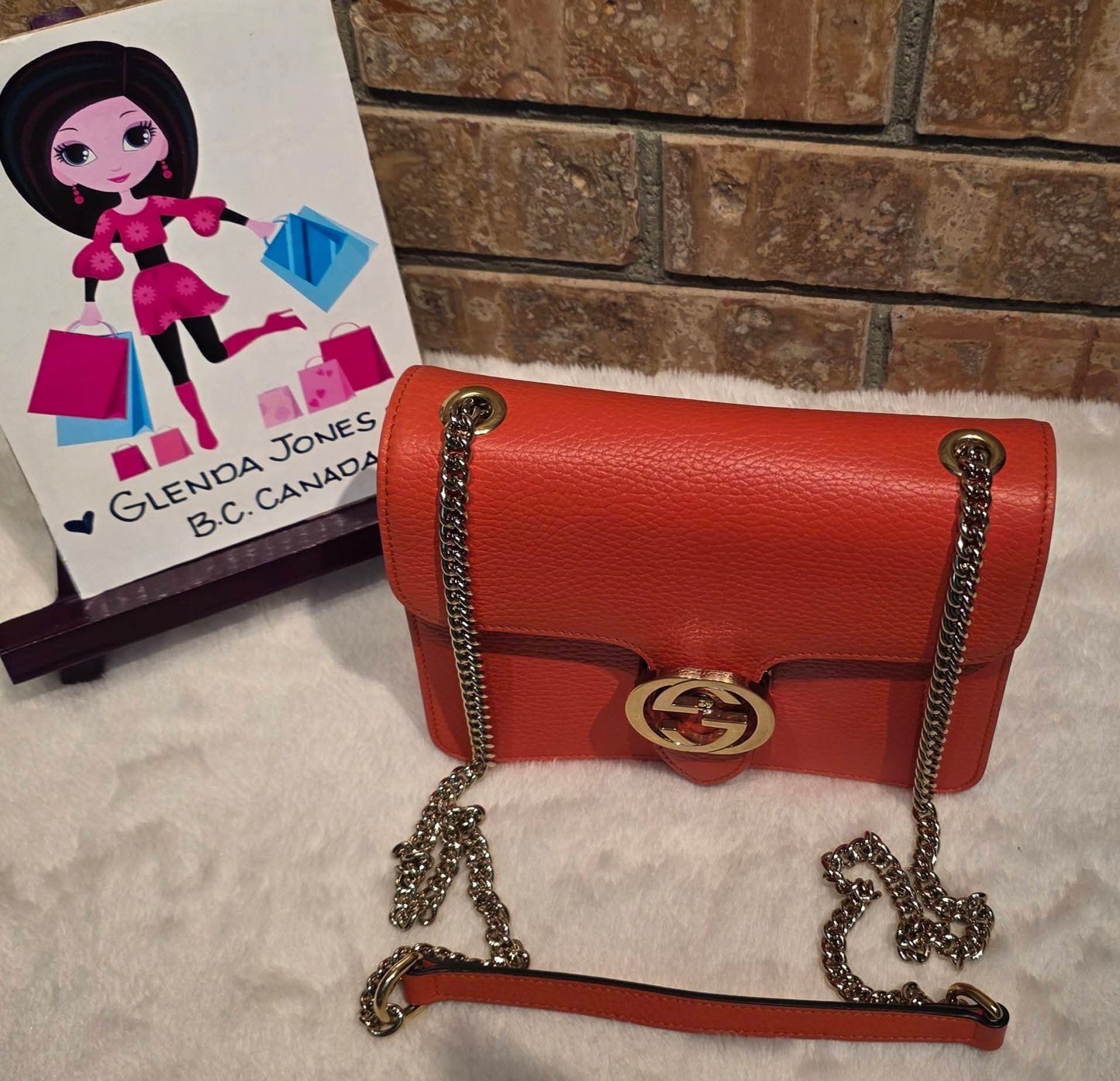 Authentic Gucci GG Interlocking Crossbody in Orange