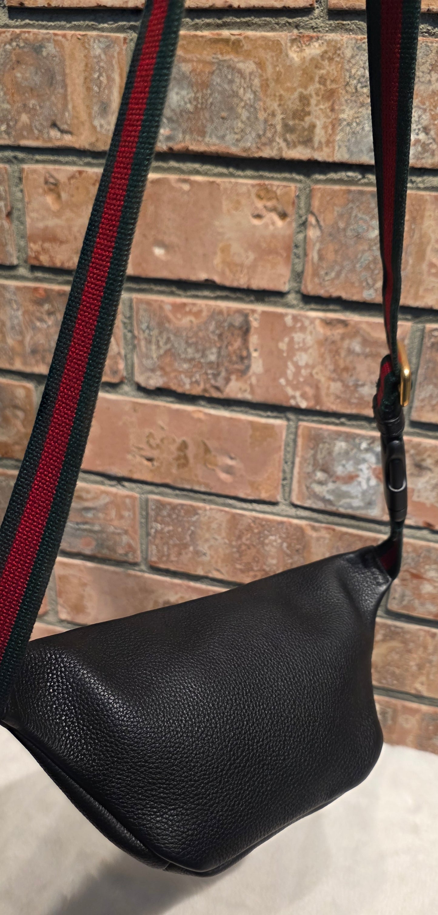 Authentic Gucci GG Logo Print Belt Bag - Small