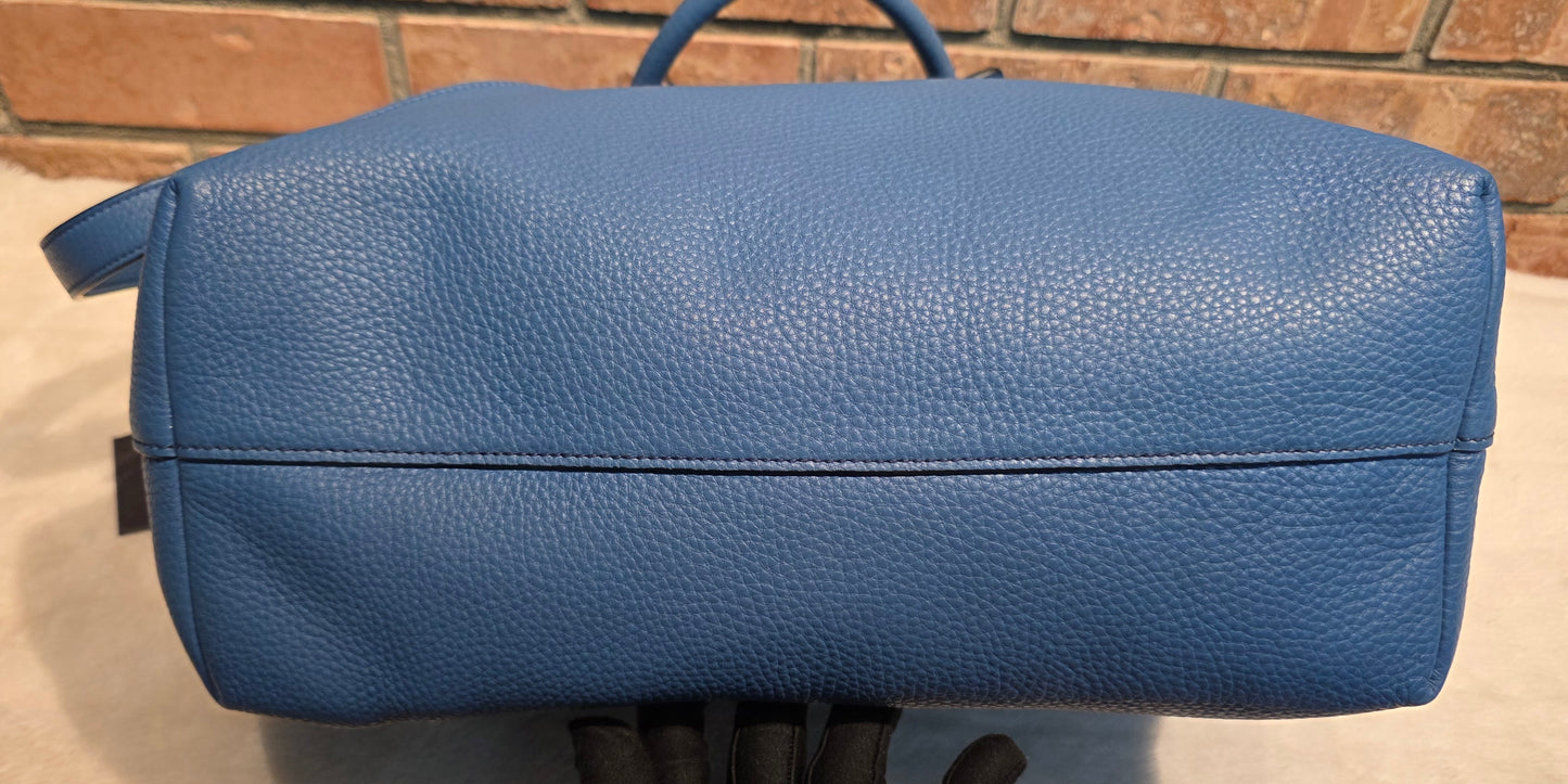 Authentic Prada Vitello Daino Leather Tote in Cobalt/Blue