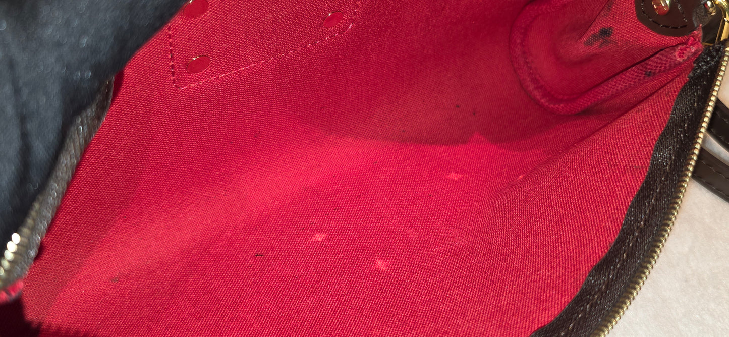 Authentic Louis Vuitton Eva Damier Ebene Crossbody