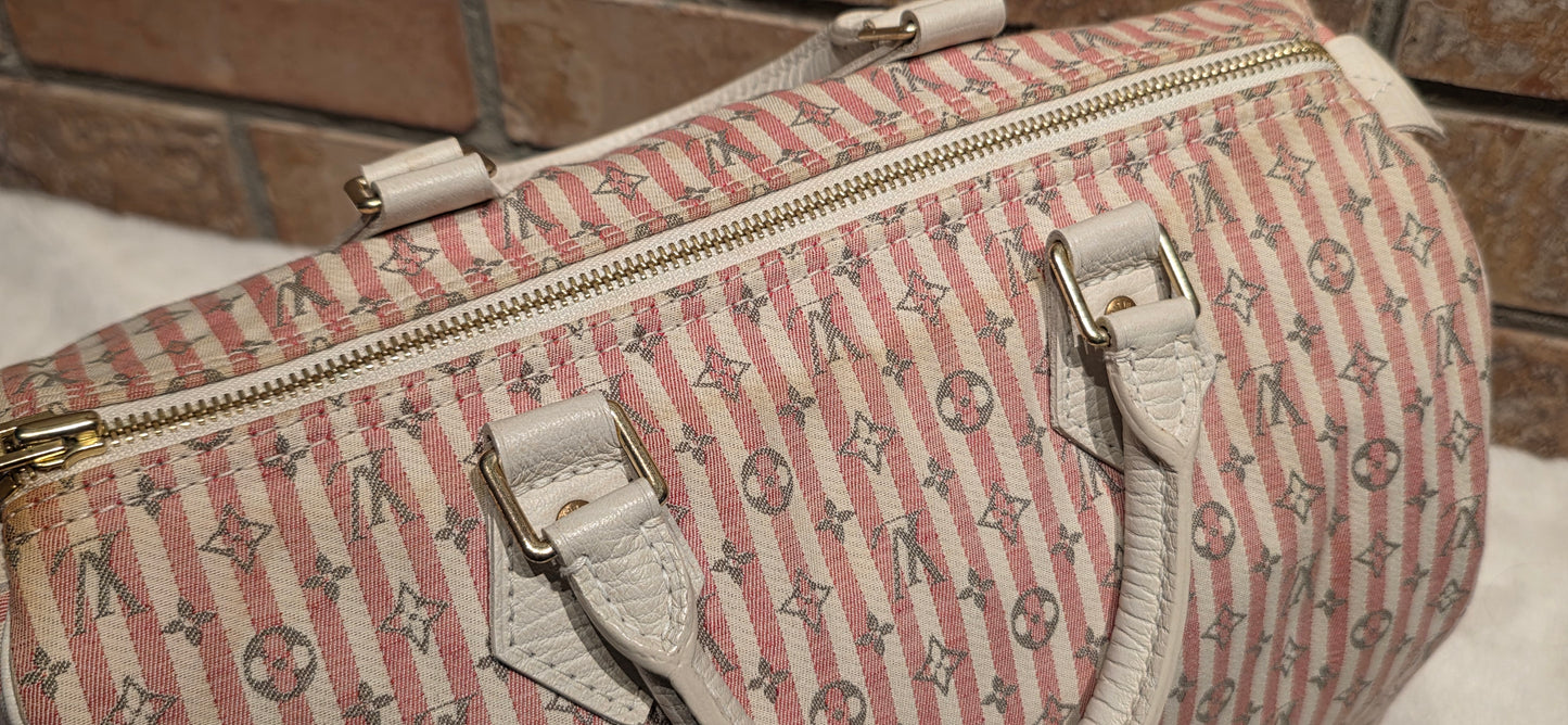 Authentic Louis Vuitton Speedy 30 Mini Lin Croisette